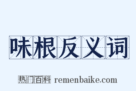 味根反义词是什么意思的图片